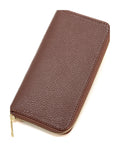 HE193 Chocolate Brown Zip Around Wallet