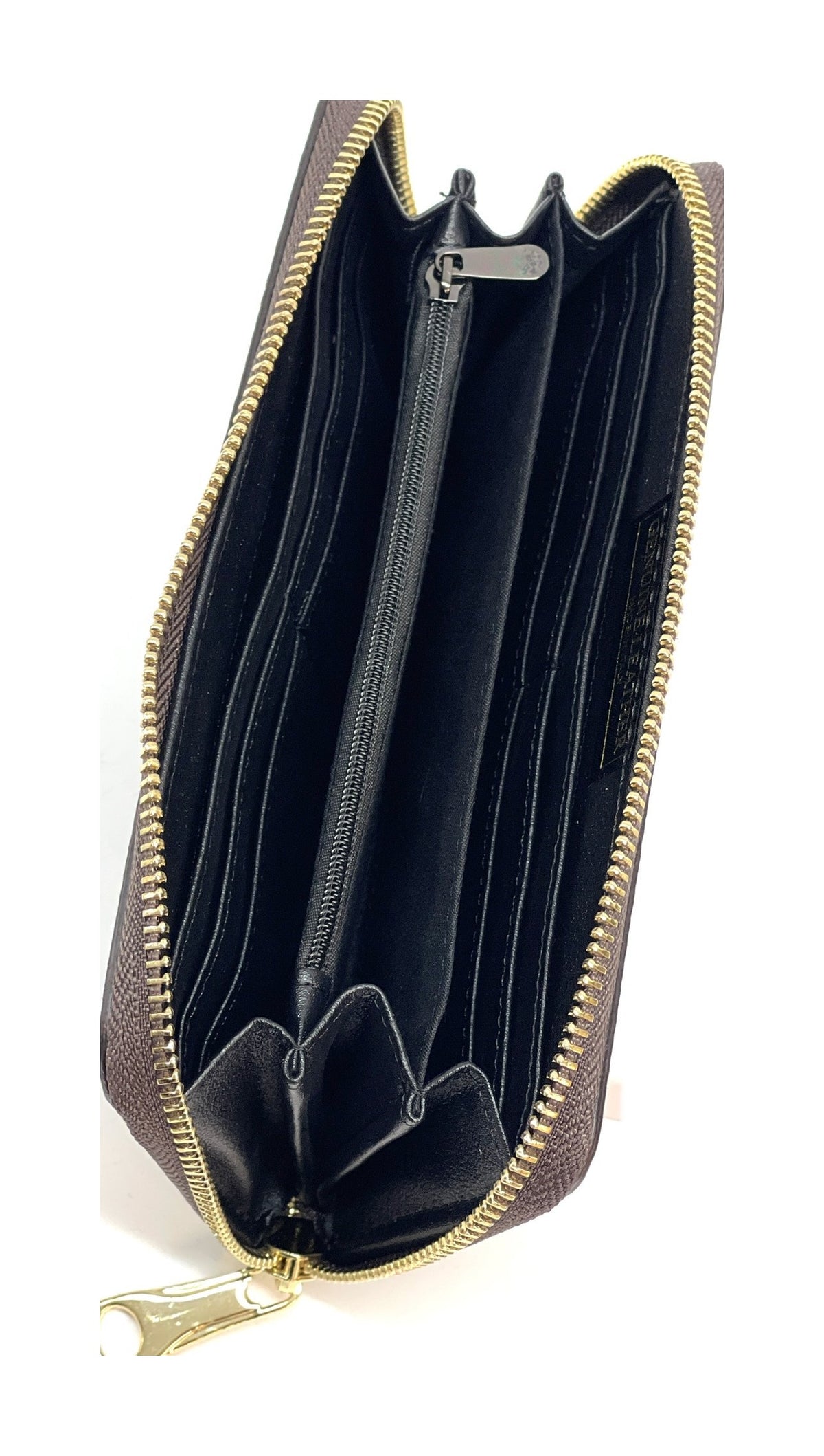 HE194 Dark Brown Zip Around Wallet