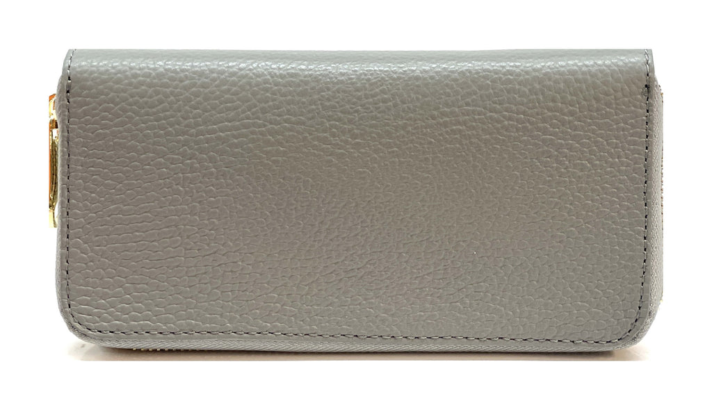 HE196 Grey Zip Around Wallet