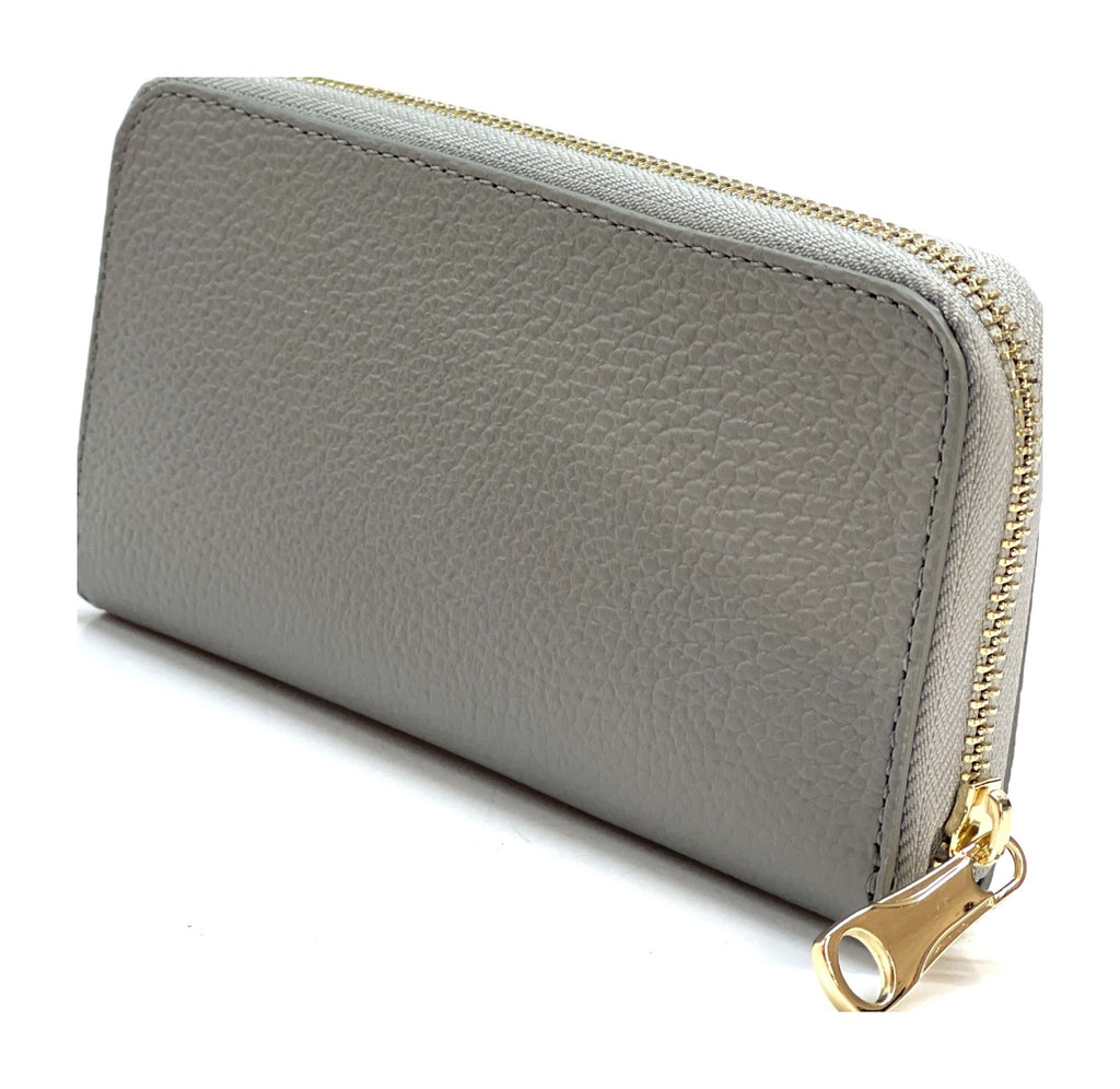 HE196 Grey Zip Around Wallet