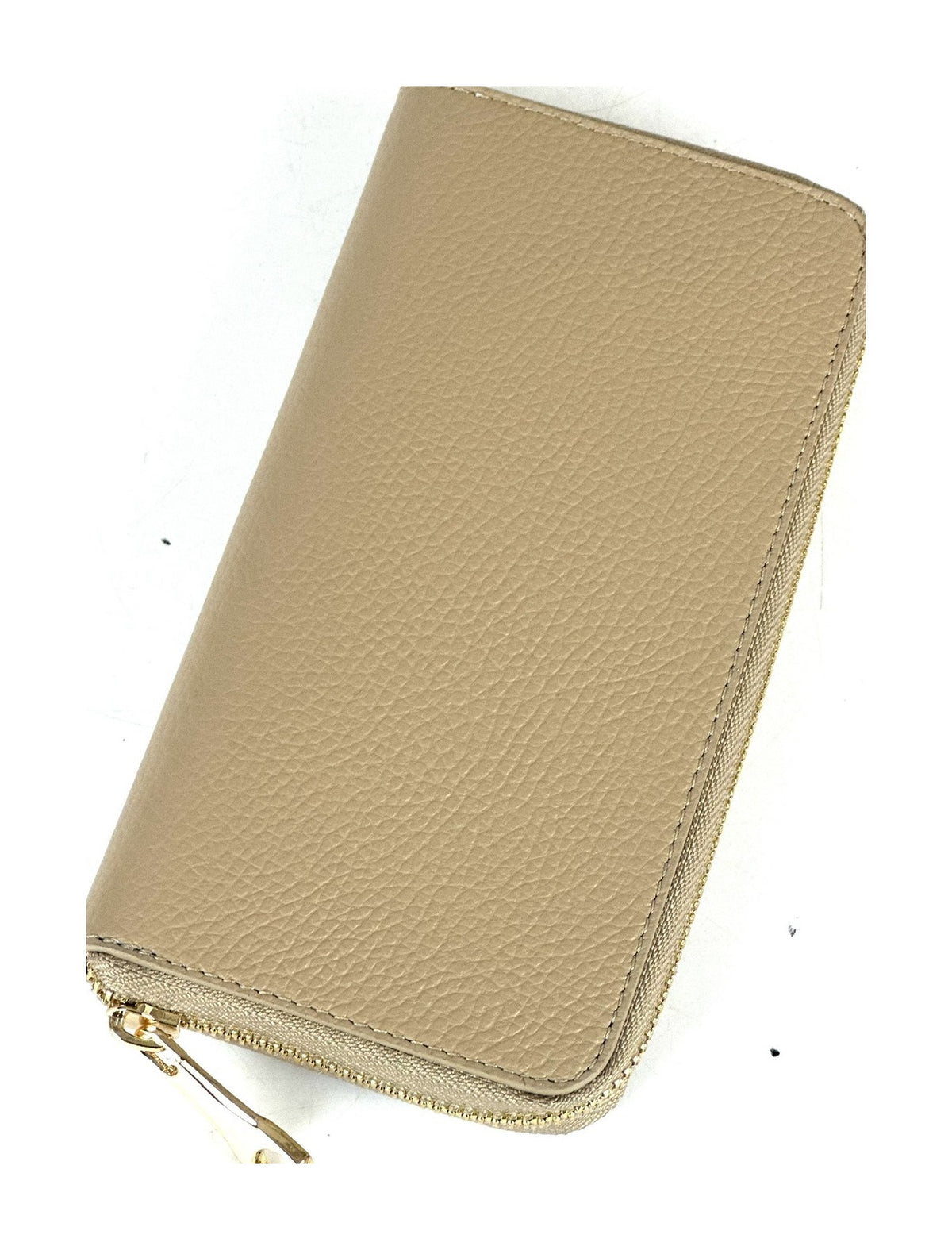HE198 Camel Zip Around Wallet