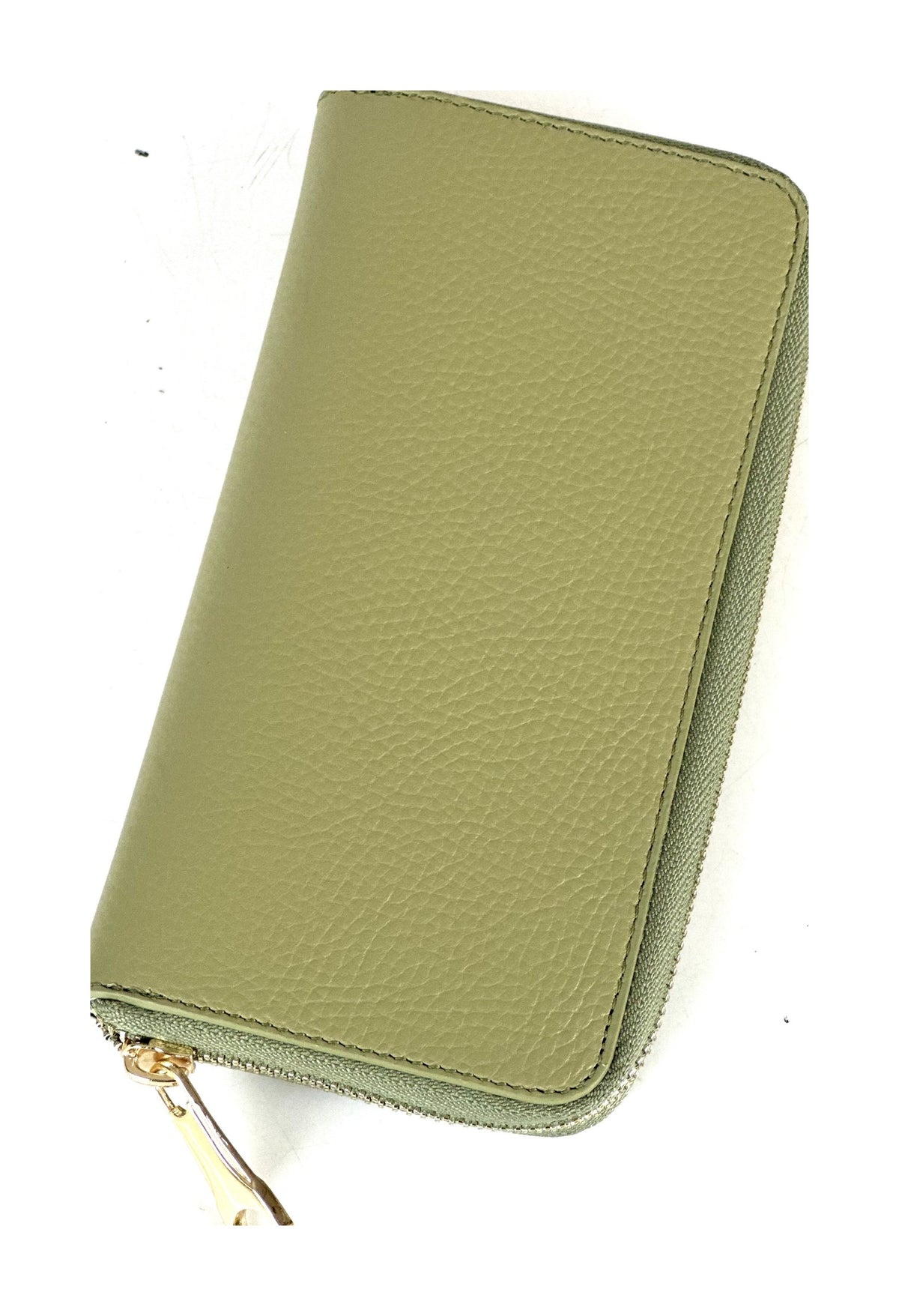 HE203 Light Olive Zip Around Wallet
