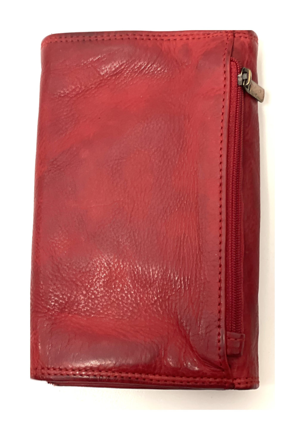 HE204 Red Washed Flap Wallet