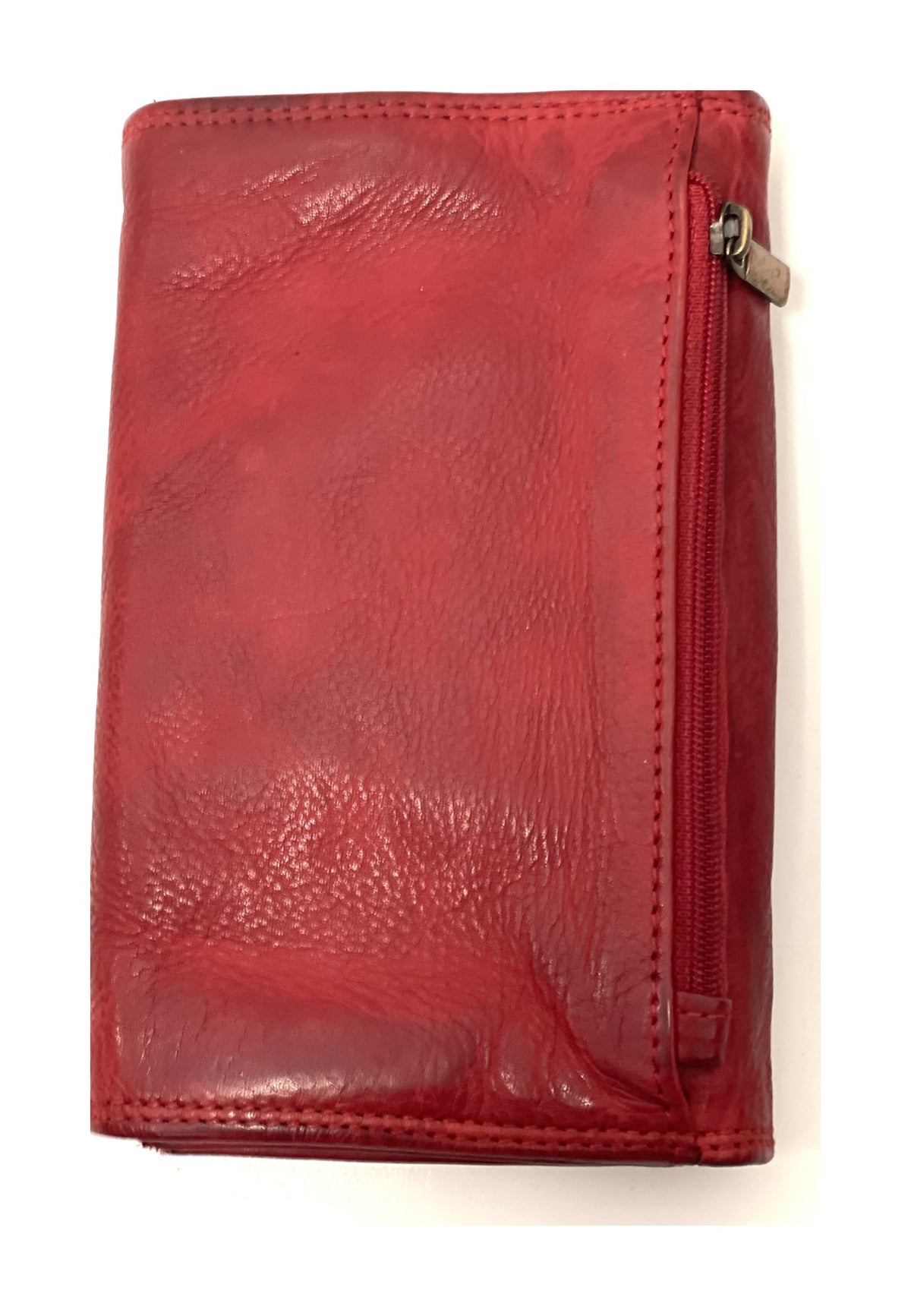 HE204 Red Washed Flap Wallet