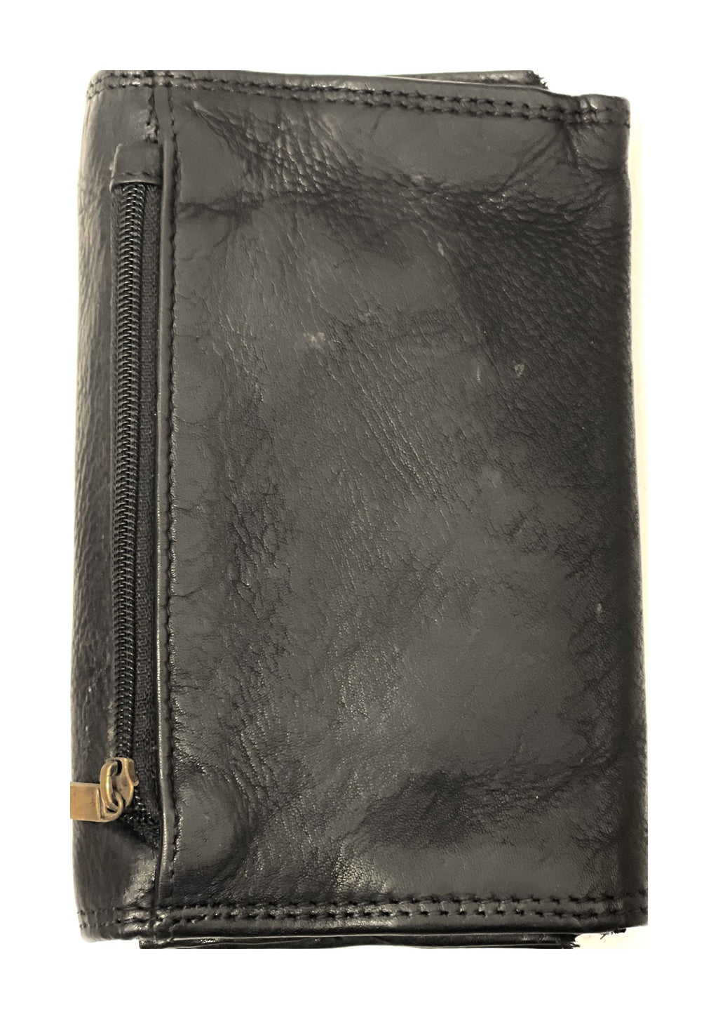 HE206 Black Washed Flap Wallet