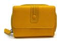 HE207 Yellow Flap Front Zip Wallet