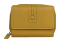 HE208 Mustard Flap Front Zip Wallet