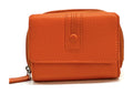 HE209 Orange Flap Front Zip Wallet