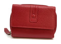 HE211 Red Flap Front Zip Wallet