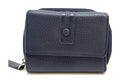 HE216 Navy Flap Front Zip Wallet