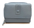HE217 Slate Blue Flap Front Zip Wallet