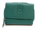 HE219 Peacock Green Flap Front Zip Wallet
