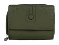 HE221 Olive Green Flap Front Zip Wallet