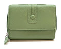 HE222 Sage Green Flap Front Zip Wallet