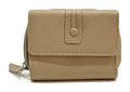 HE223 Taupe Flap Front Zip Wallet