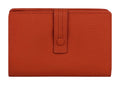 HE229 Papaya Orange Leather Snap Strap Wallet