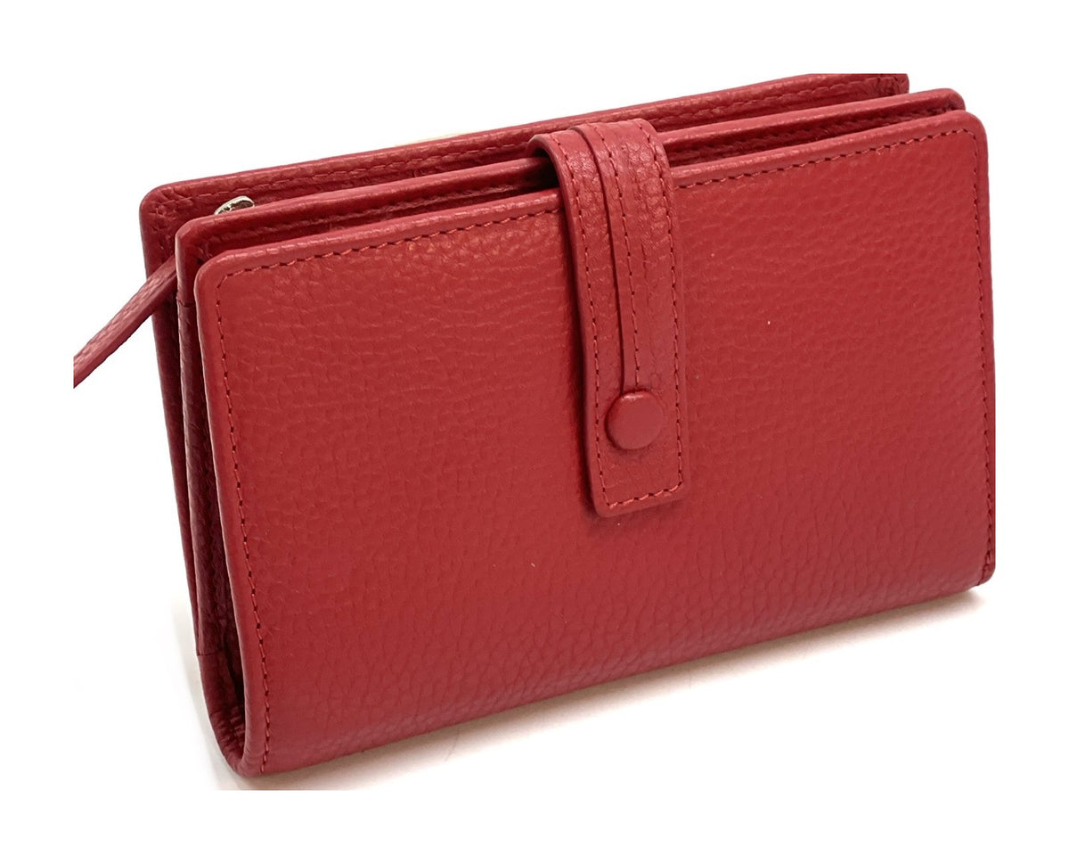 HE230 Red Snap Strap Wallet