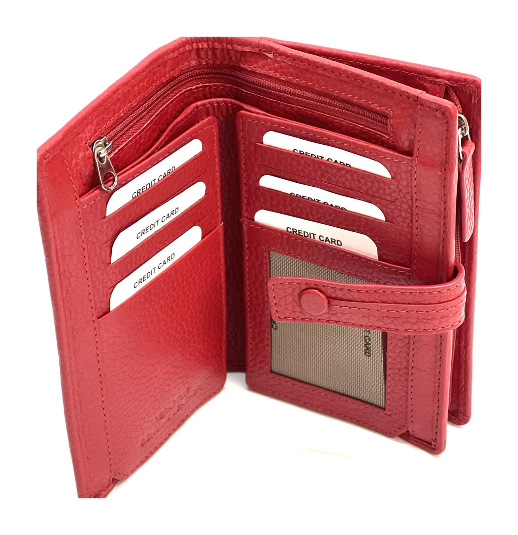 HE230 Red Snap Strap Wallet