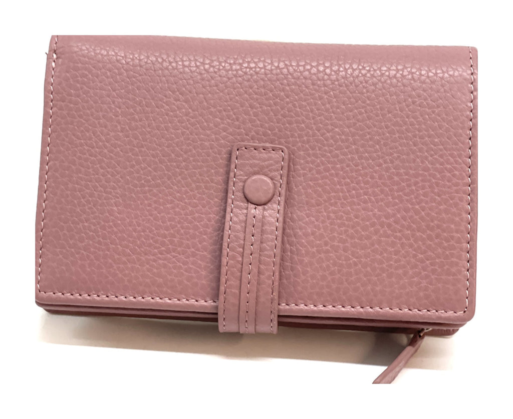 HE231 Dusty Rose Snap Strap Wallet