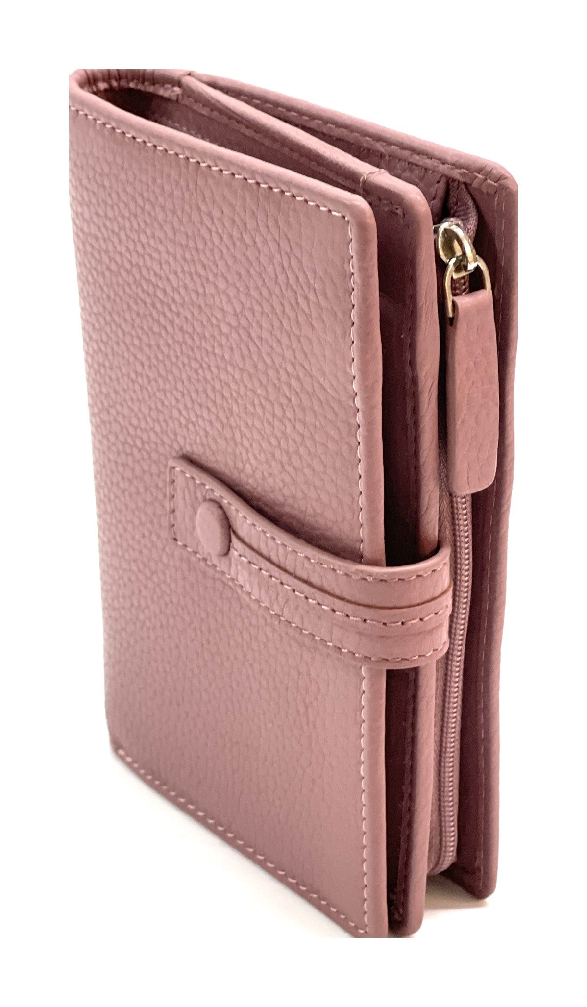 HE231 Dusty Rose Snap Strap Wallet