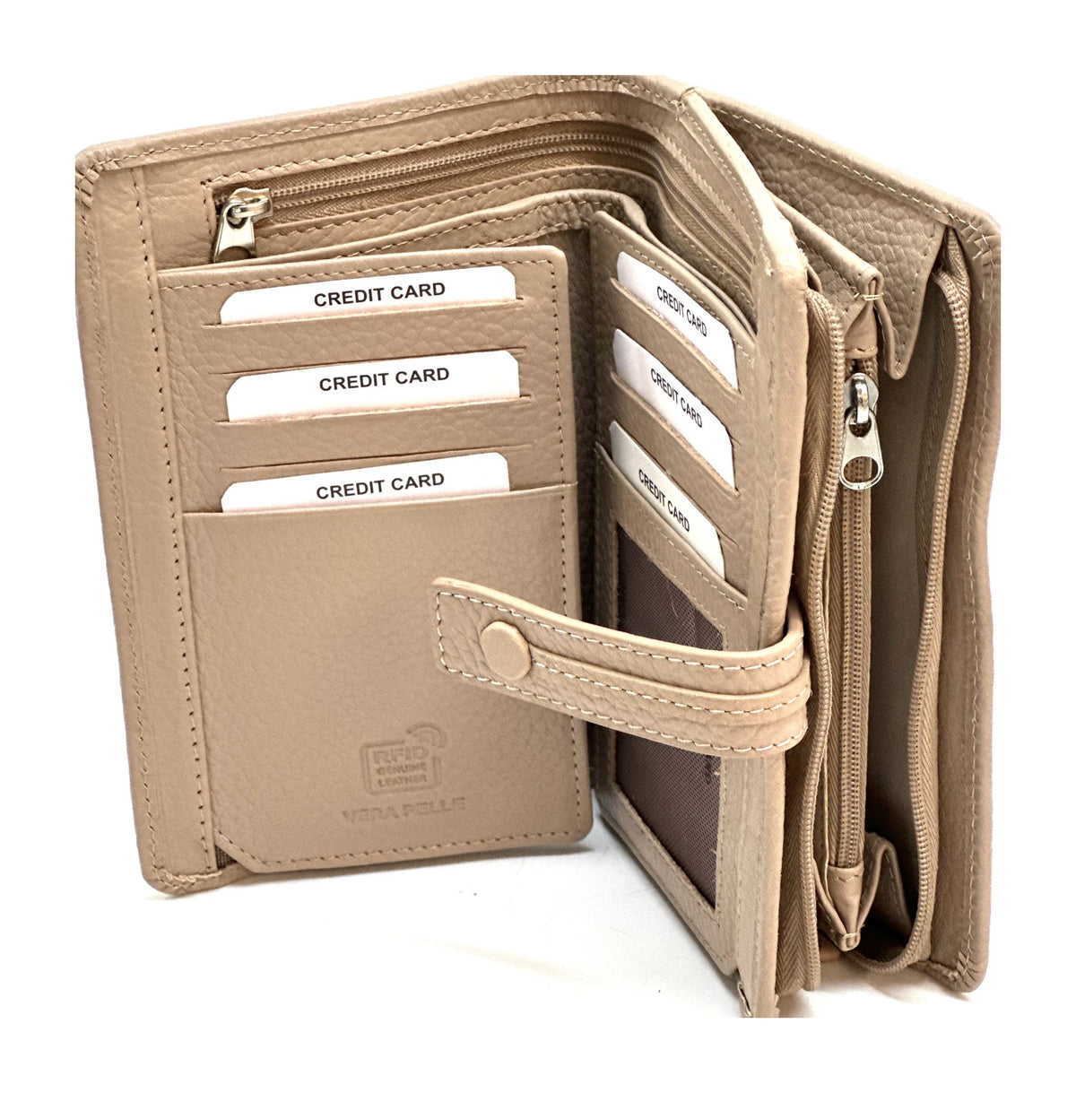 HE232 Powder Pink Snap Strap Wallet