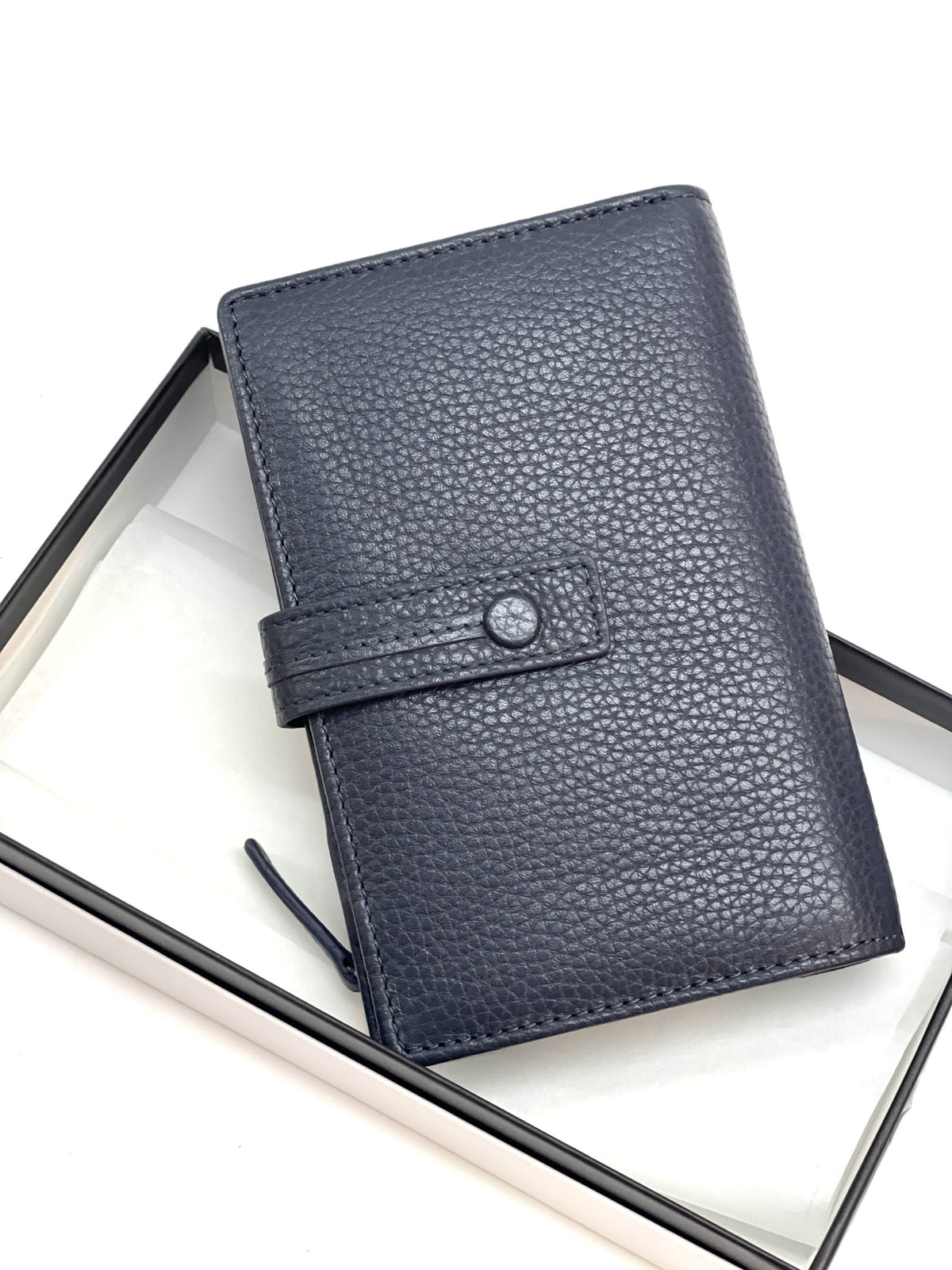 HE234 Navy Snap Strap Wallet