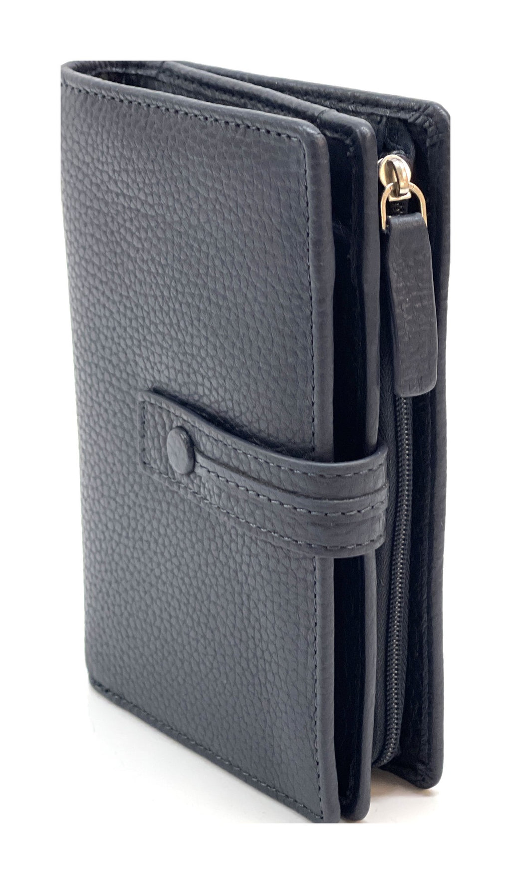 HE234 Navy Snap Strap Wallet
