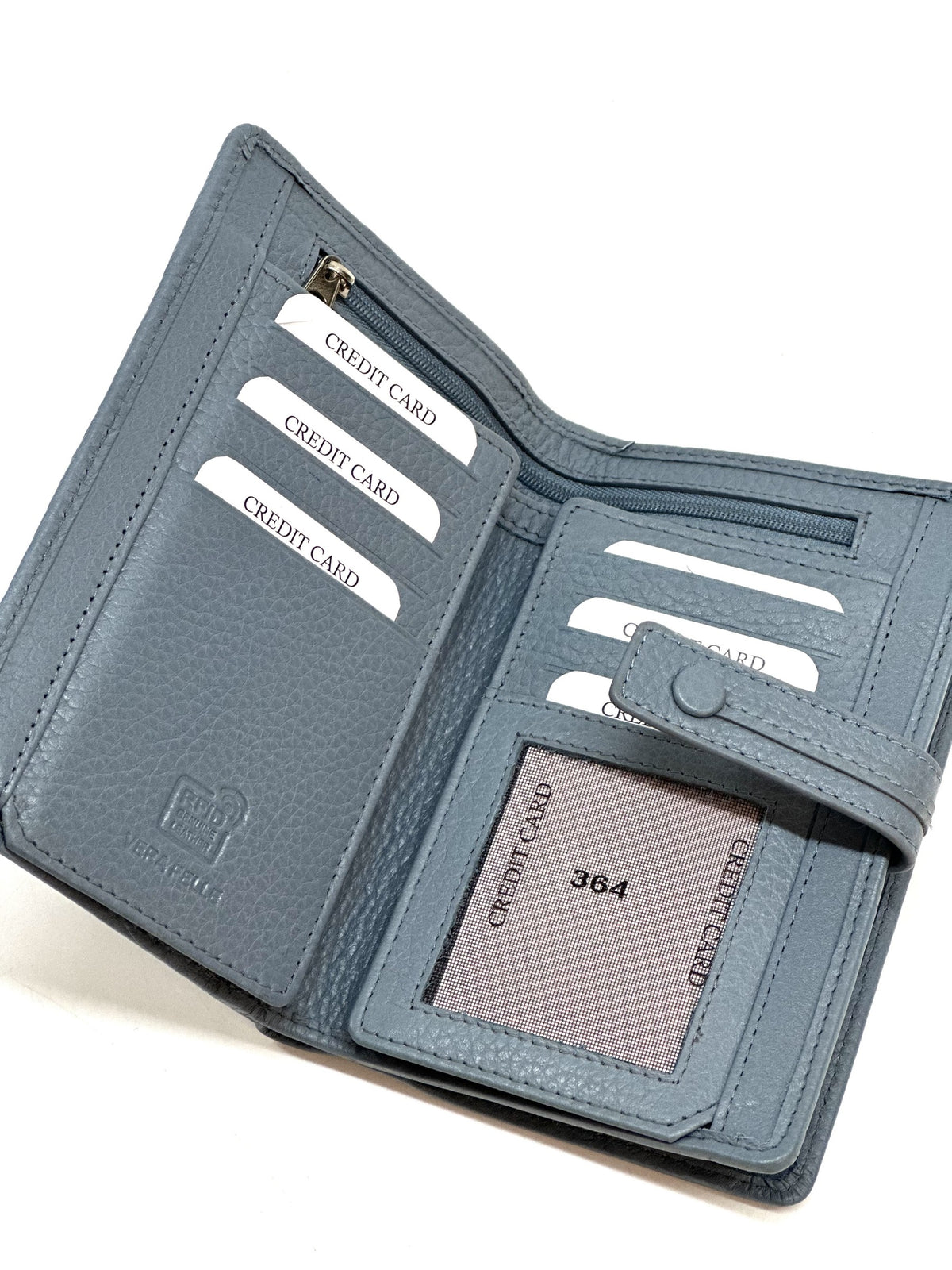 HE235 Slate Blue Snap Strap Wallet