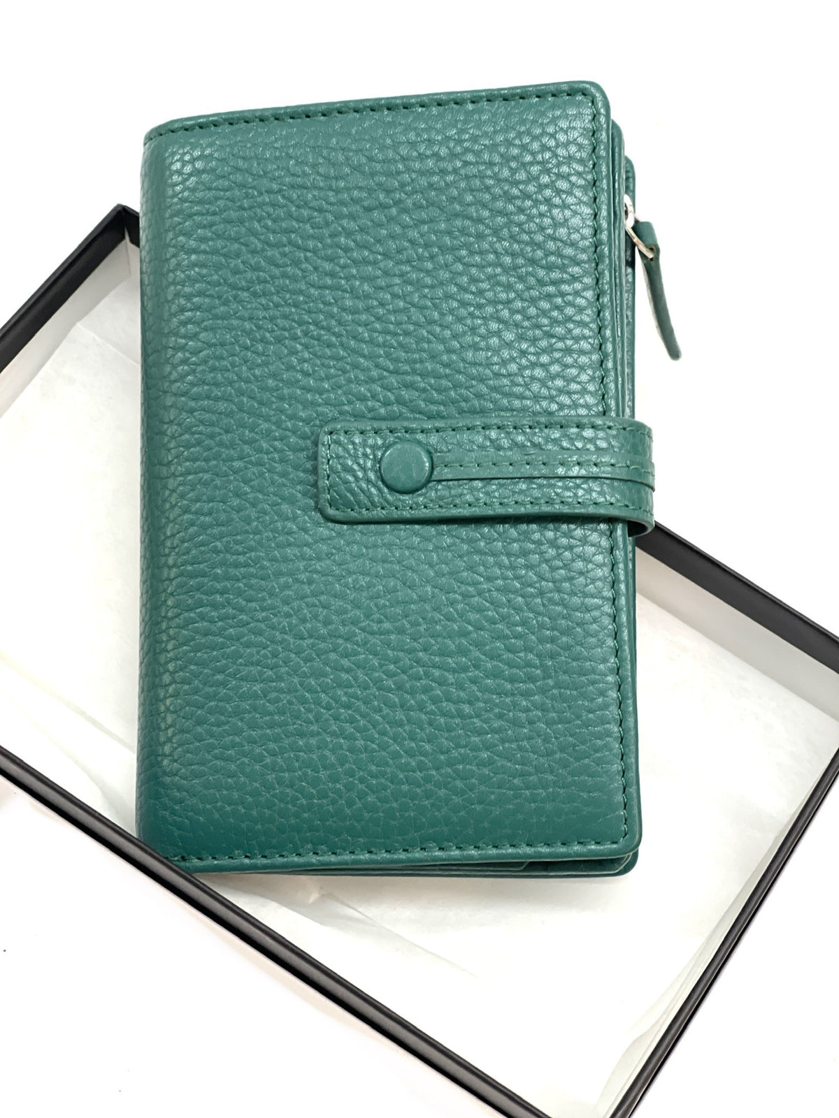 HE237 Peacock Green Snap Strap Wallet