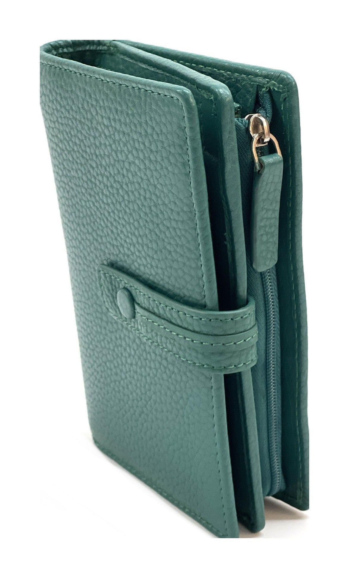 HE237 Peacock Green Snap Strap Wallet
