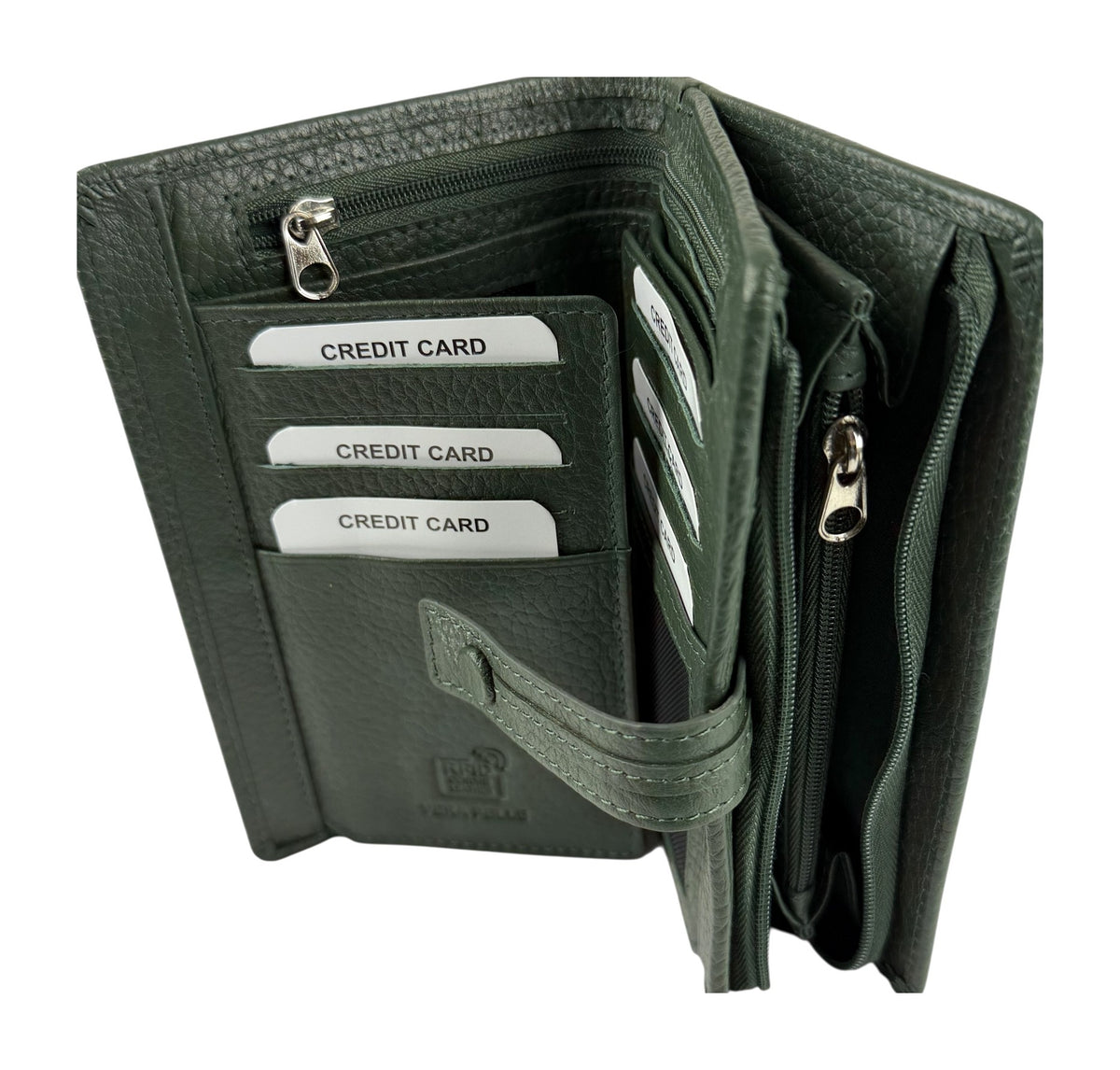 HE238 Forest Green Snap Strap Wallet