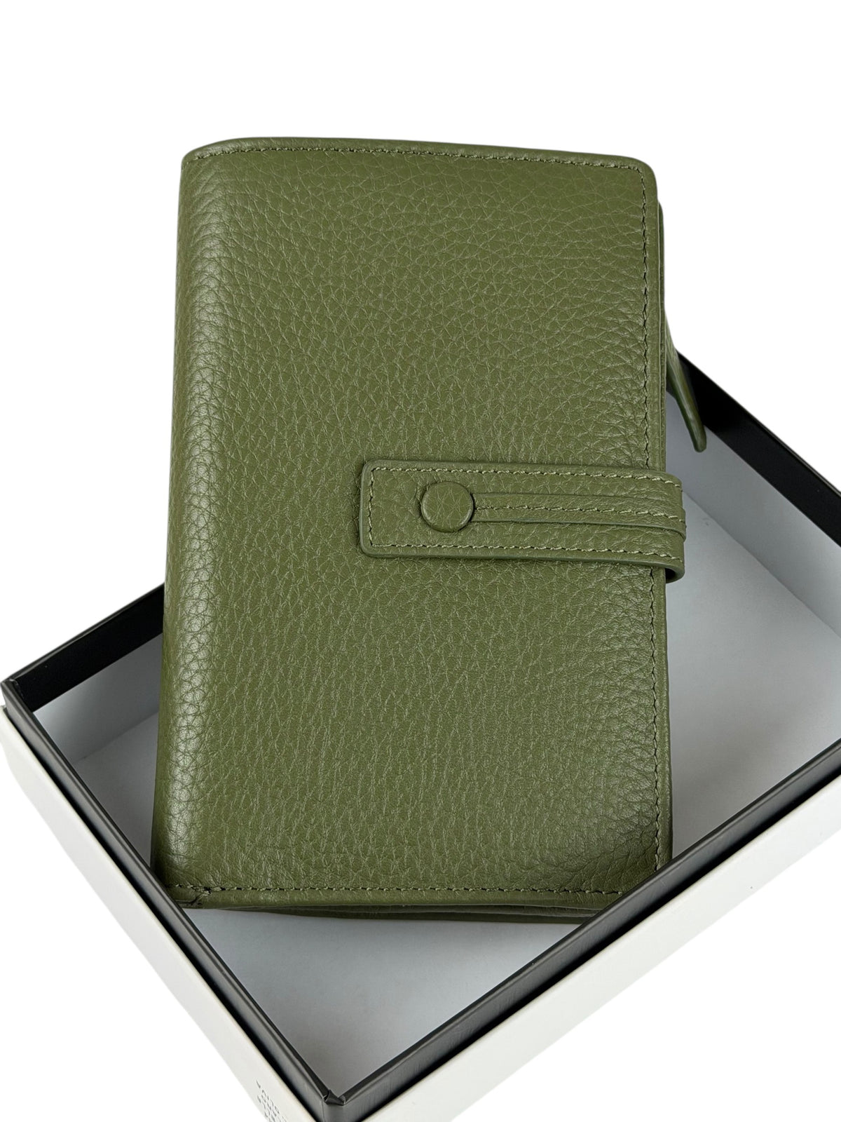 HE239 Olive Green Snap Strap Wallet