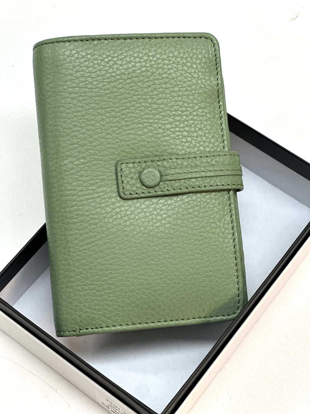 HE240 Sage Green Snap Strap Wallet