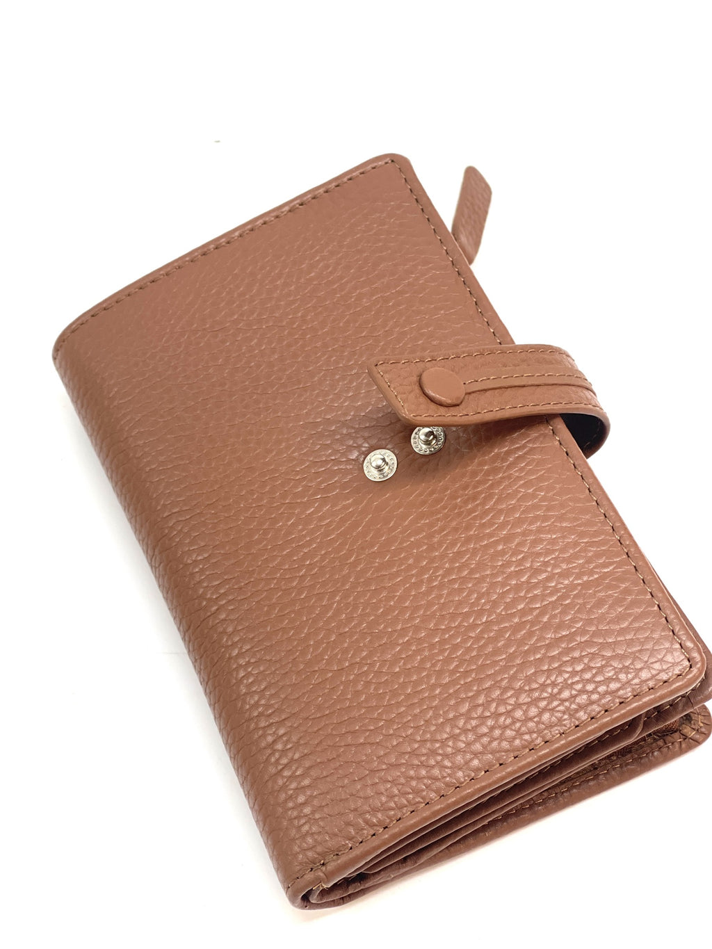 HE243 Cognac Snap Strap Wallet