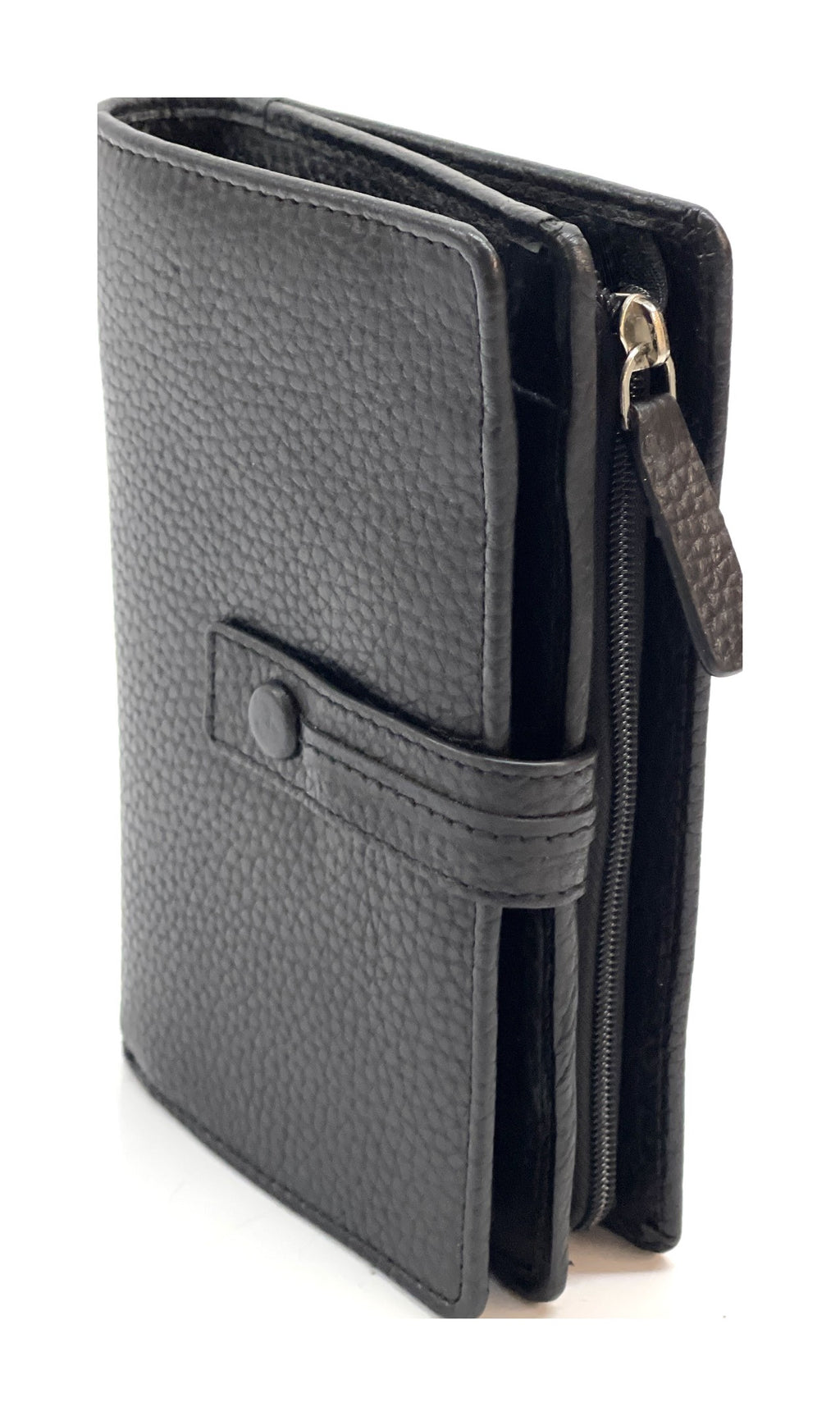 HE245 Black Snap Strap Wallet