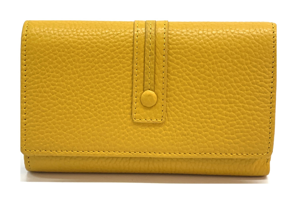 HE246 Yellow Trifold Flap Wallet