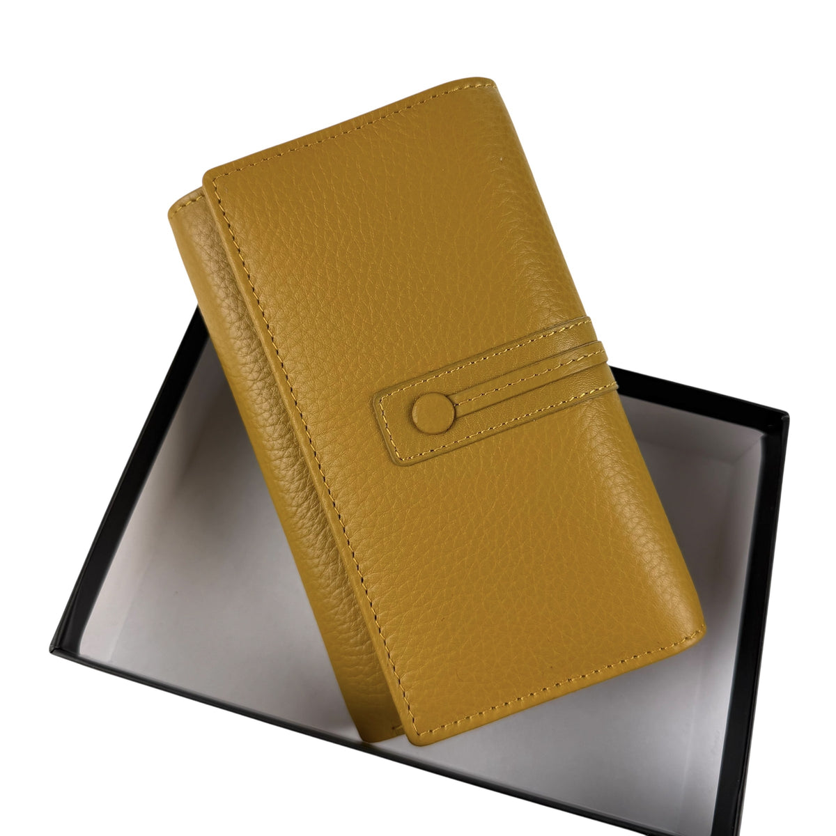 HE247 Mustard Trifold Flap Wallet