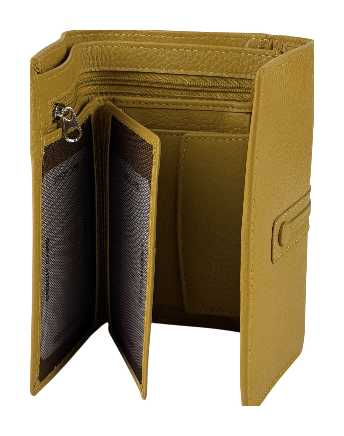HE247 Mustard Trifold Flap Wallet