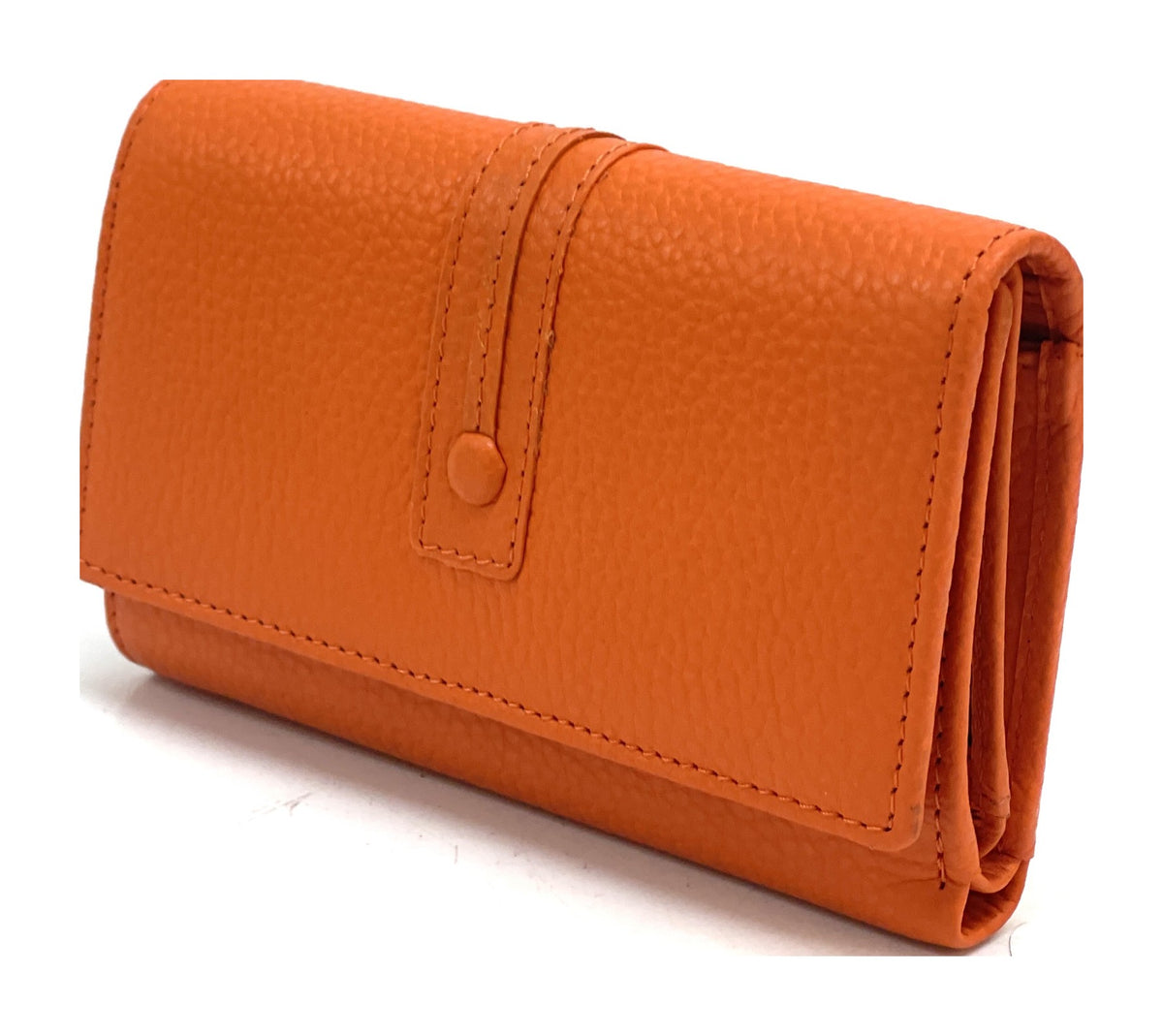 HE248 Orange Trifold Flap Wallet