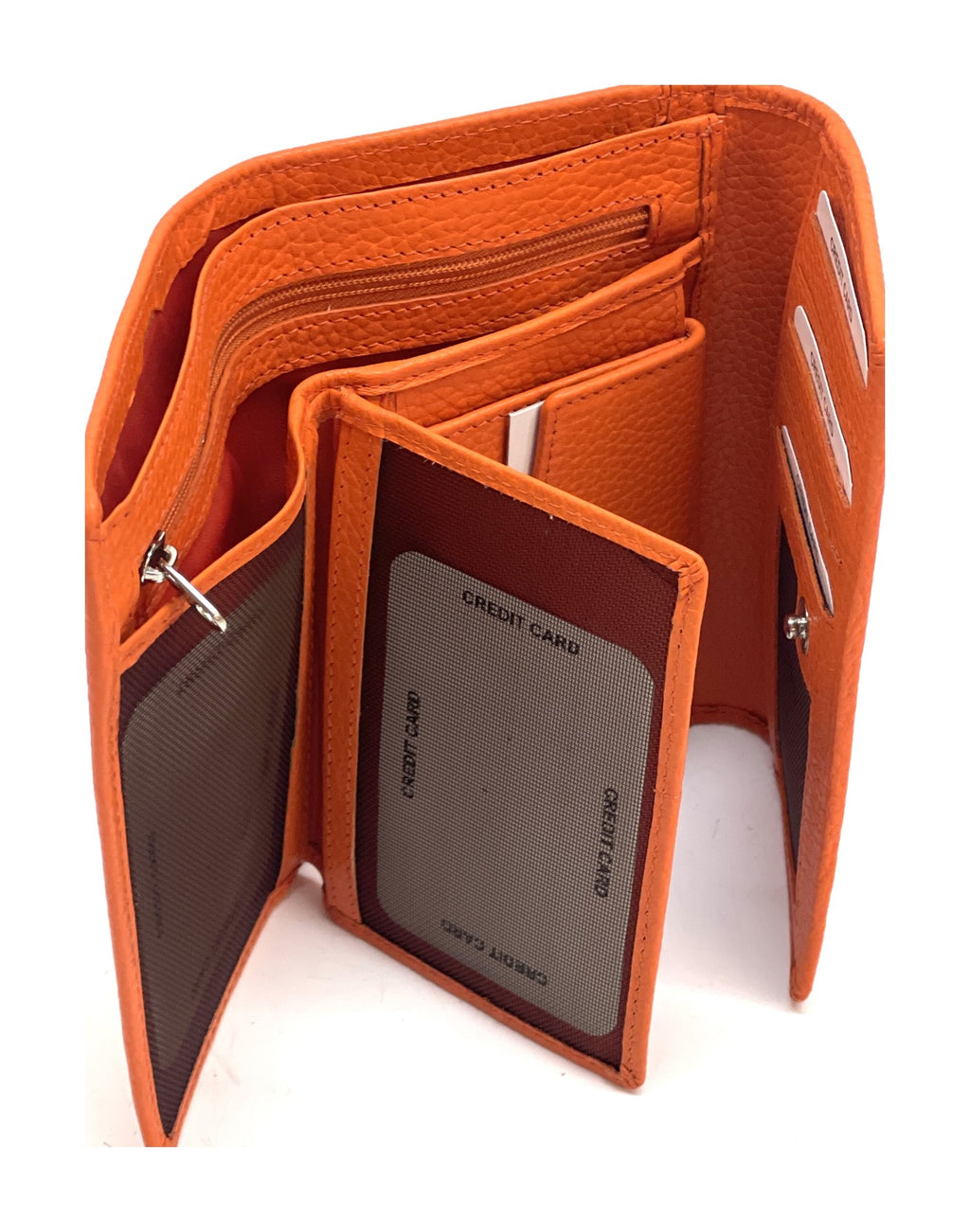 HE248 Orange Trifold Flap Wallet