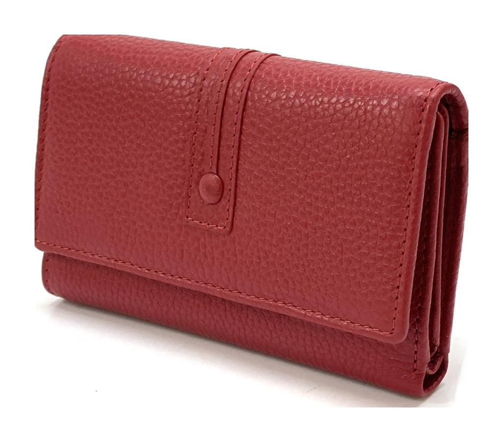 HE250 Red Trifold Flap Wallet