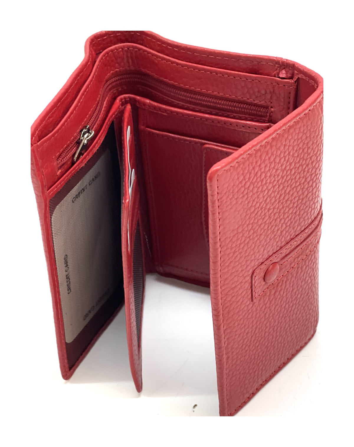 HE250 Red Trifold Flap Wallet