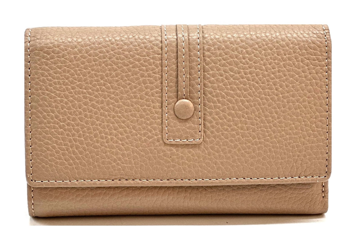 HE253 Powder Pink Trifold Flap Wallet