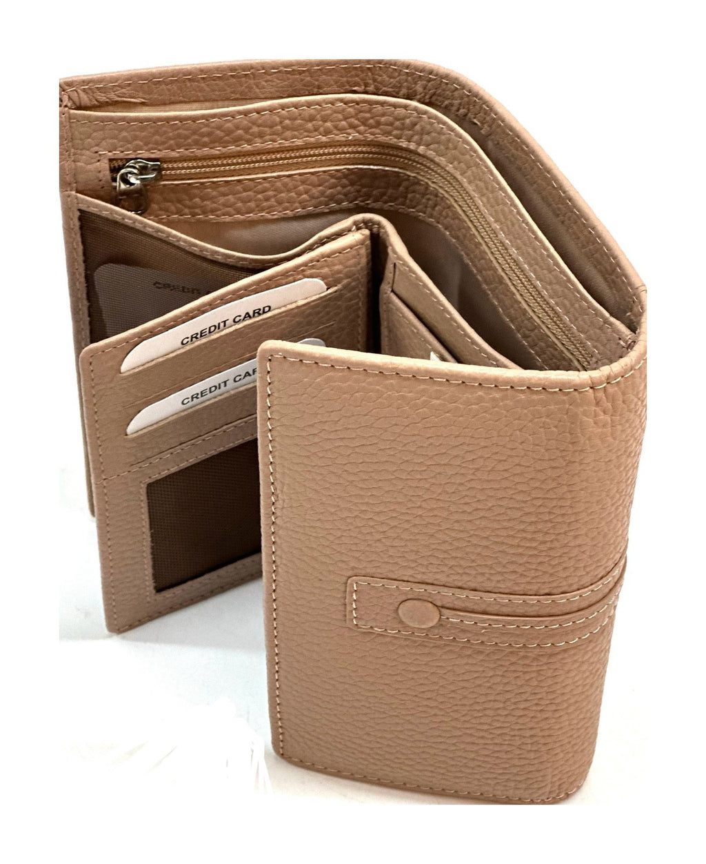 HE253 Powder Pink Trifold Flap Wallet