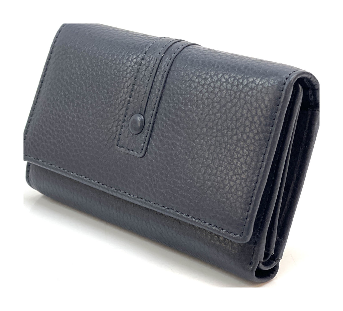 HE255 Navy Trifold Flap Wallet