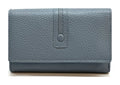 HE256 Slate Blue Trifold Flap Wallet