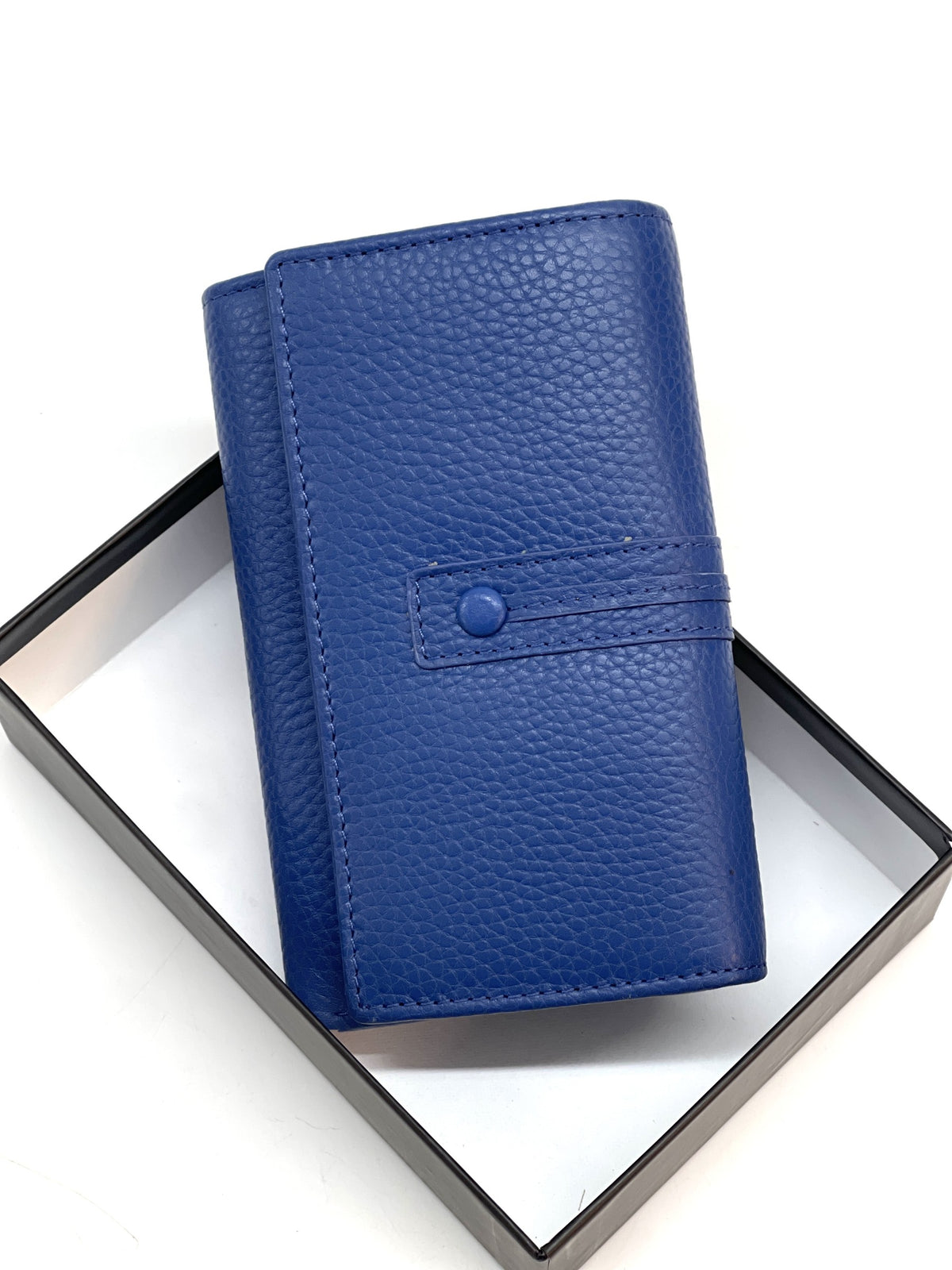 HE257 Royal Blue Trifold Flap Wallet