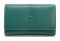 HE258 Peacock Green Trifold Flap Wallet