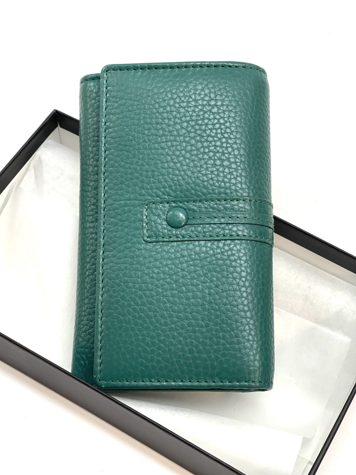 HE258 Peacock Green Trifold Flap Wallet