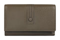 HE263 Dark Taupe Trifold Flap Wallet